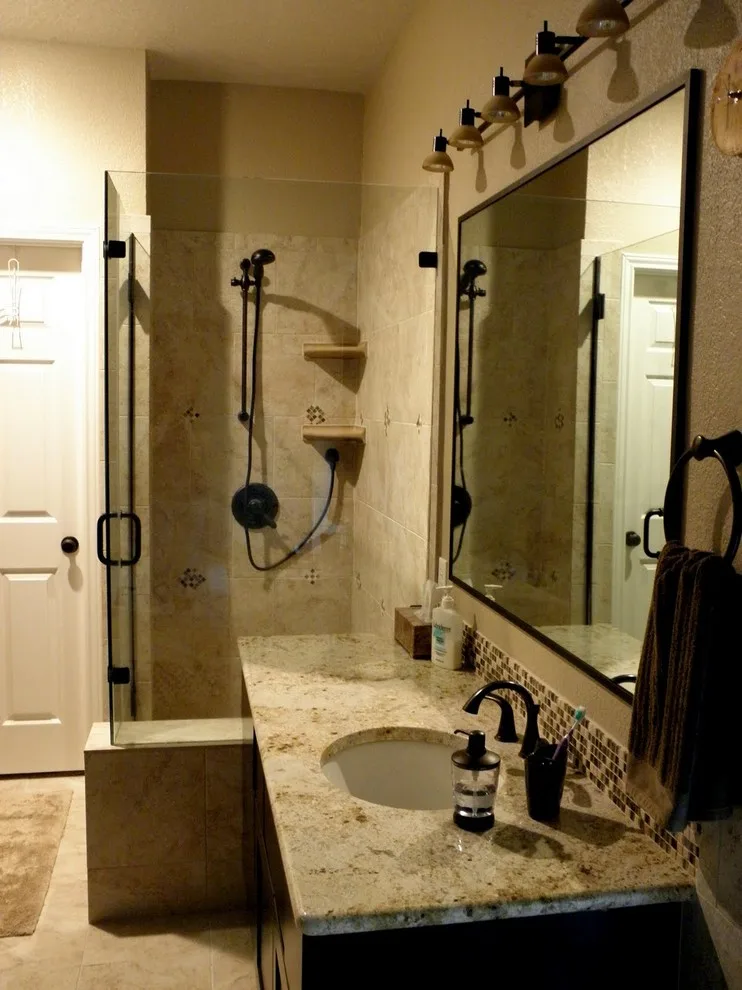 Austin Master Bath Renovation Transition by Round Rock Restoration - Photo 2