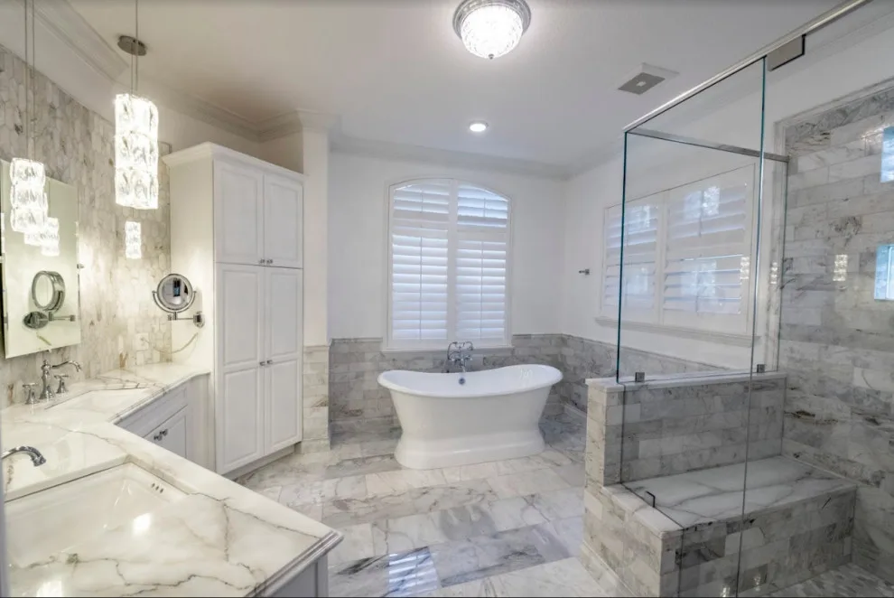 McCallum Marble Award-Winning Master Bathroom by CMK Construction - Photo 6