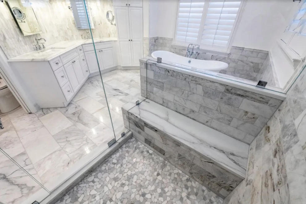 McCallum Marble Award-Winning Master Bathroom by CMK Construction - Photo 7