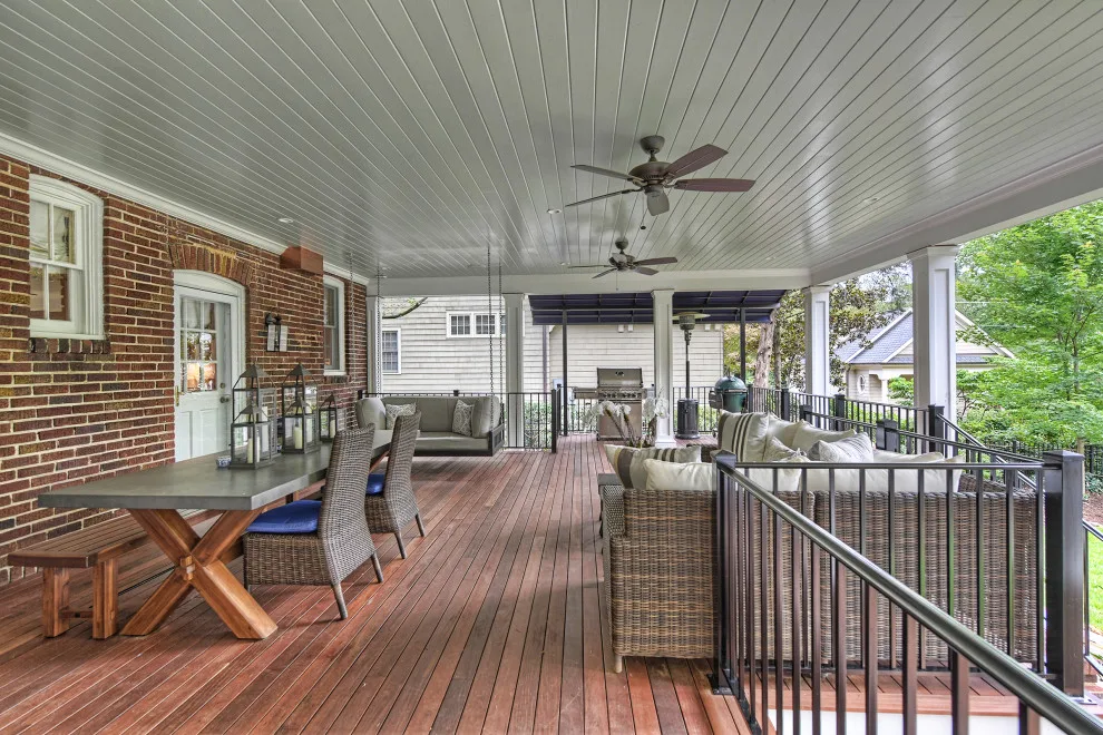 Entertainment-focused back porch by Hopedale Builders, Inc. - Photo 3