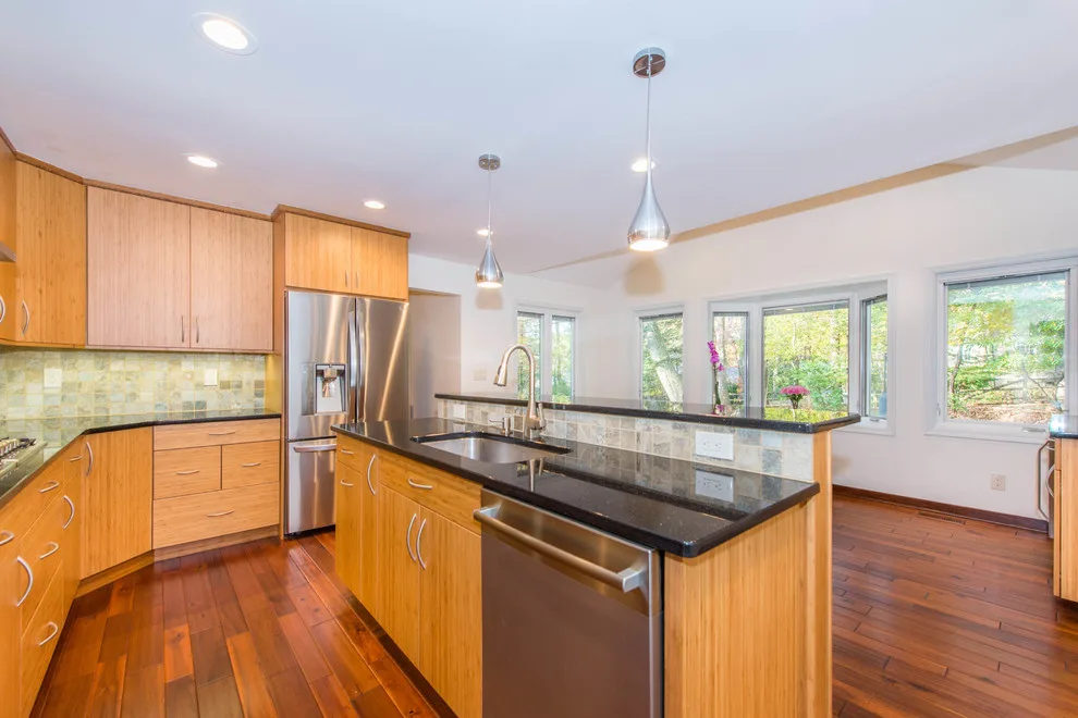 Contemporary Bamboo Kitchen in Randolph by JMC Home Remodeling - Photo 6