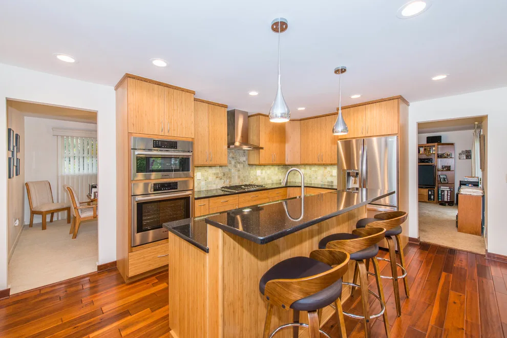 Contemporary Bamboo Kitchen in Randolph by JMC Home Remodeling - Photo 2