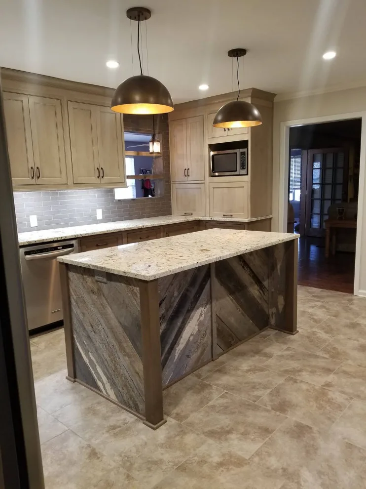 Rustic Wood Island Kitchen by Home Run Remodeling & Construction, Inc. - Photo 2