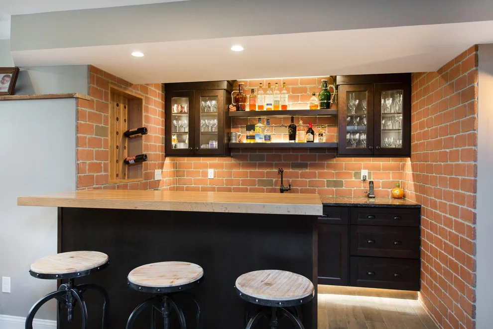 English Pub Renovation in the Basement by Saratoga Kitchens And Baths - Photo 6