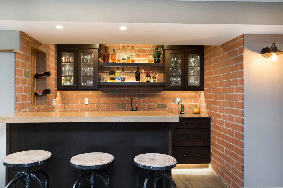 English Pub Renovation in the Basement by Saratoga Kitchens And Baths - Photo 8