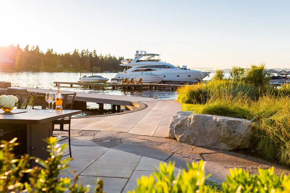 Yarrow Point Lakefront Terrace by Mark S. Garff, Landscape Architect - Photo 3