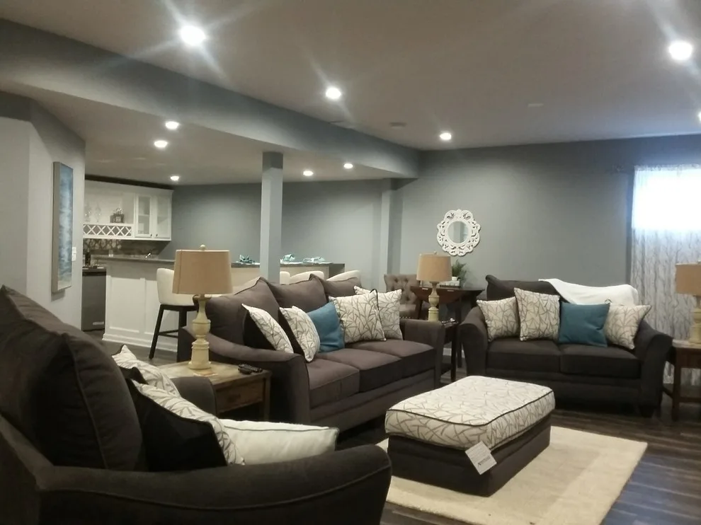 Brownsburg, Indiana Basement Renovation with Bar Area by EWC Home Services & Design - Photo 3