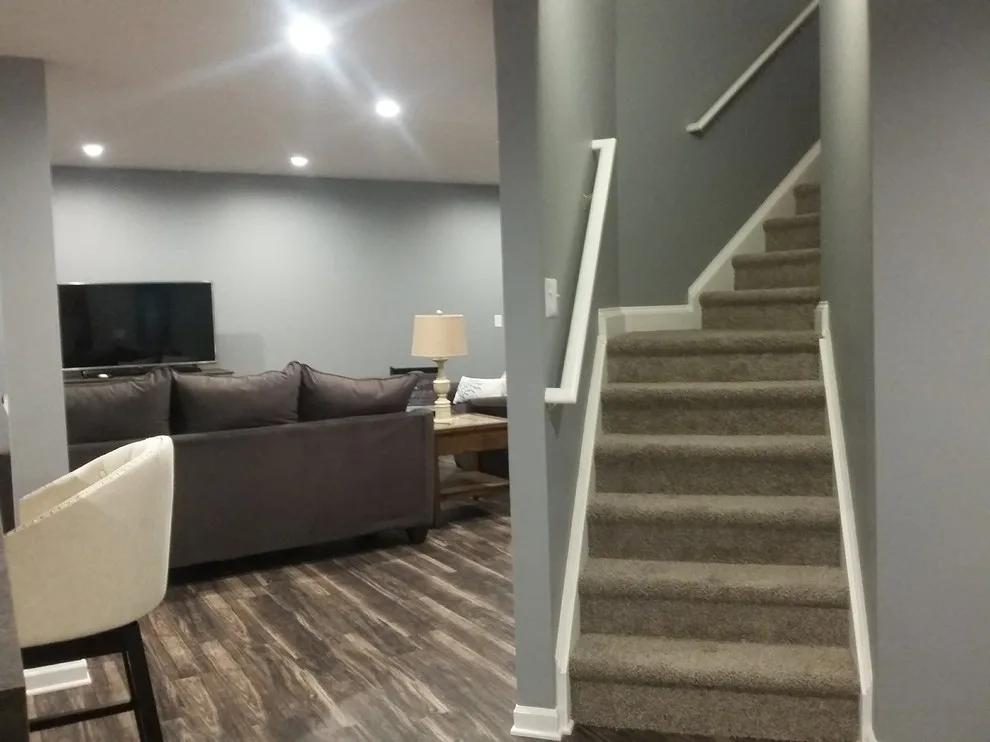 Brownsburg, Indiana Basement Renovation with Bar Area by EWC Home Services & Design - Photo 7