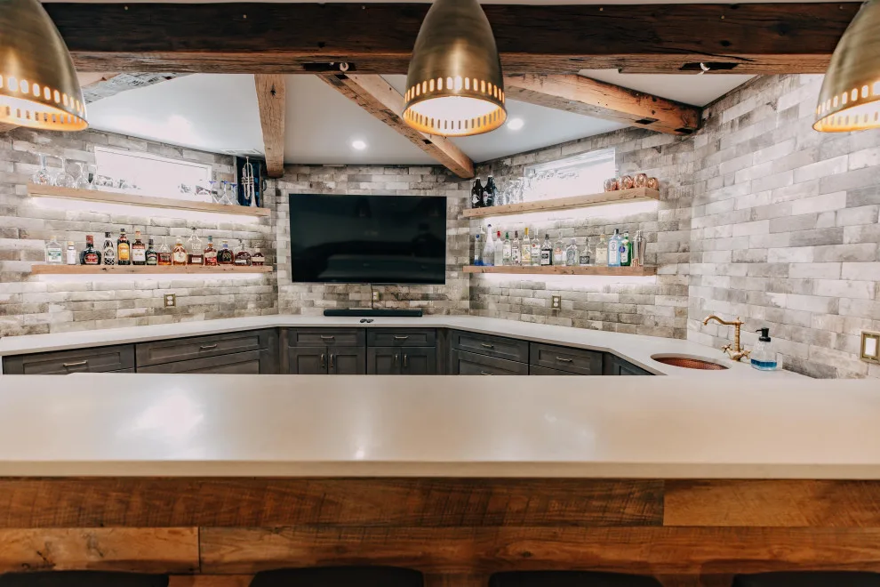 Ashburn VA Basement Renovation with Bar and Open Lounge Area by Virginia Kitchen & Bath - Photo 10