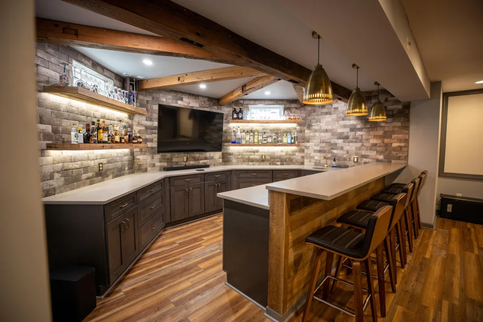 Ashburn VA Basement Renovation with Bar and Open Lounge Area by Virginia Kitchen & Bath - Photo 13