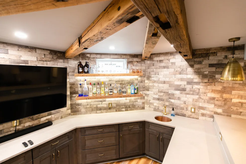 Ashburn VA Basement Renovation with Bar and Open Lounge Area by Virginia Kitchen & Bath - Photo 16