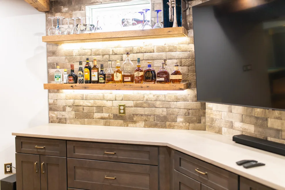 Ashburn VA Basement Renovation with Bar and Open Lounge Area by Virginia Kitchen & Bath - Photo 4