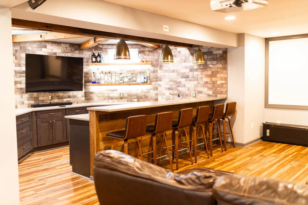 Ashburn VA Basement Renovation with Bar and Open Lounge Area by Virginia Kitchen & Bath - Photo 2