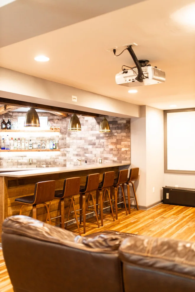 Ashburn VA Basement Renovation with Bar and Open Lounge Area by Virginia Kitchen & Bath - Photo 18