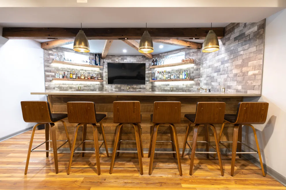 Ashburn VA Basement Renovation with Bar and Open Lounge Area by Virginia Kitchen & Bath - Photo 5