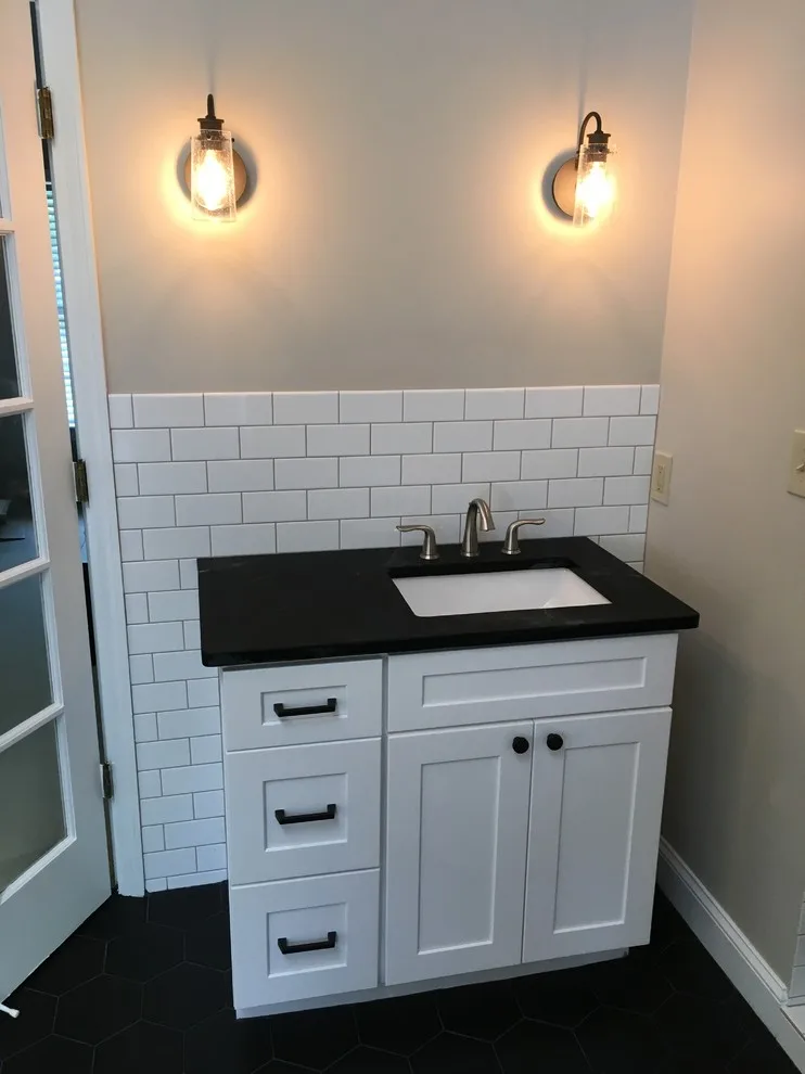 Monochrome Subway Tile for Bathroom by Custom Professional Remodeling, Inc - Photo 3