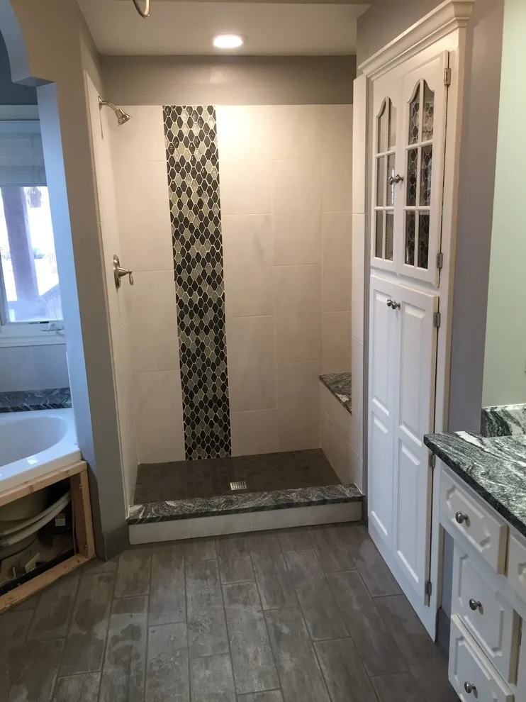 Restroom Flooring and Shower Area by Tile KC - Photo 3