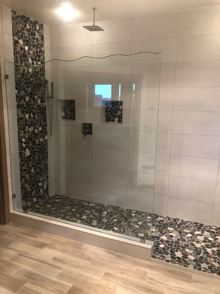 Bathroom with Wood Flooring by Enchantment Design & Remodeling, LLC - Photo 3