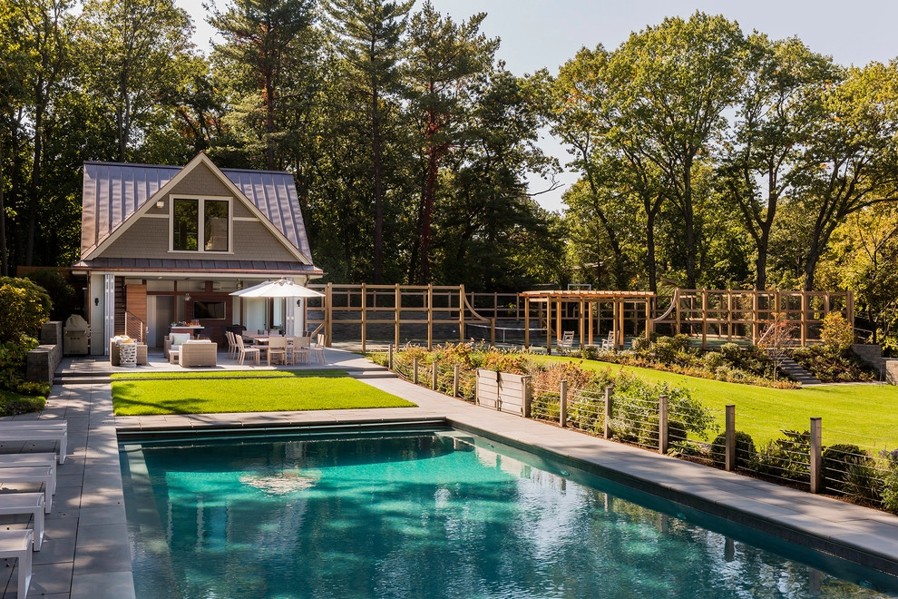 Hilltop Gambrel Pool House by Matthew Cunningham Landscape Design LLC - Photo 8