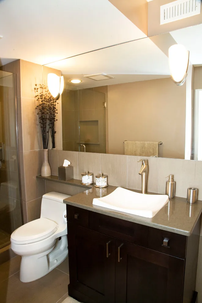 Elegant Gray Restroom by Featured Kitchen And Bath, Inc. - Photo 2