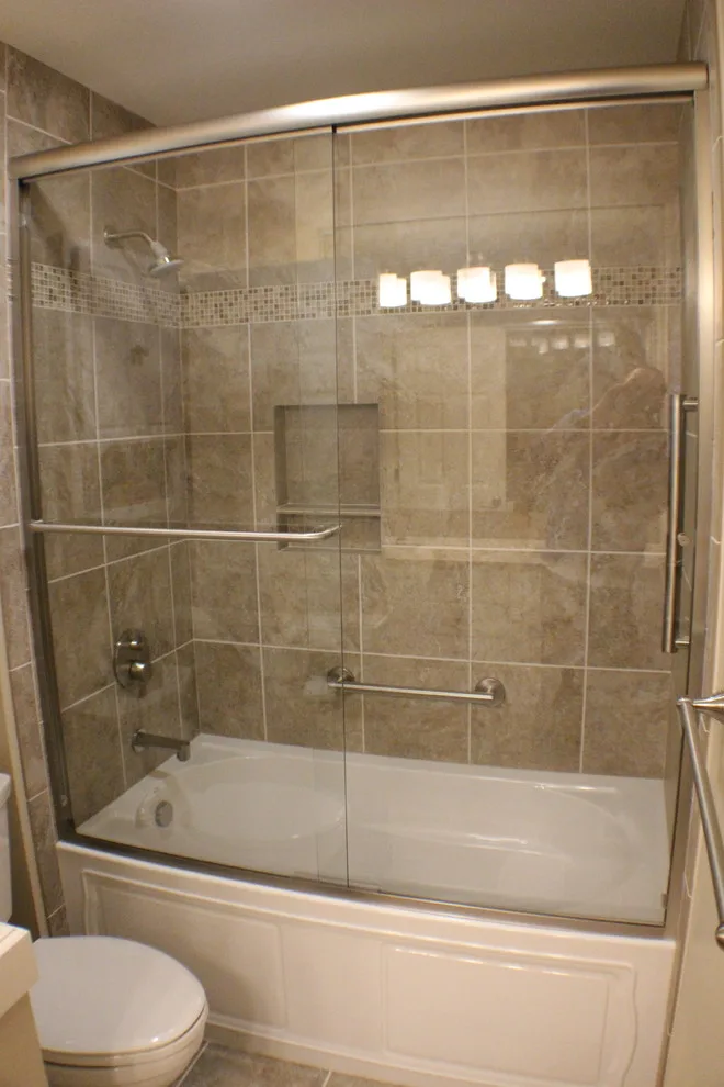 Natural Toned Guest Bathroom by Featured Kitchen And Bath, Inc. - Photo 6