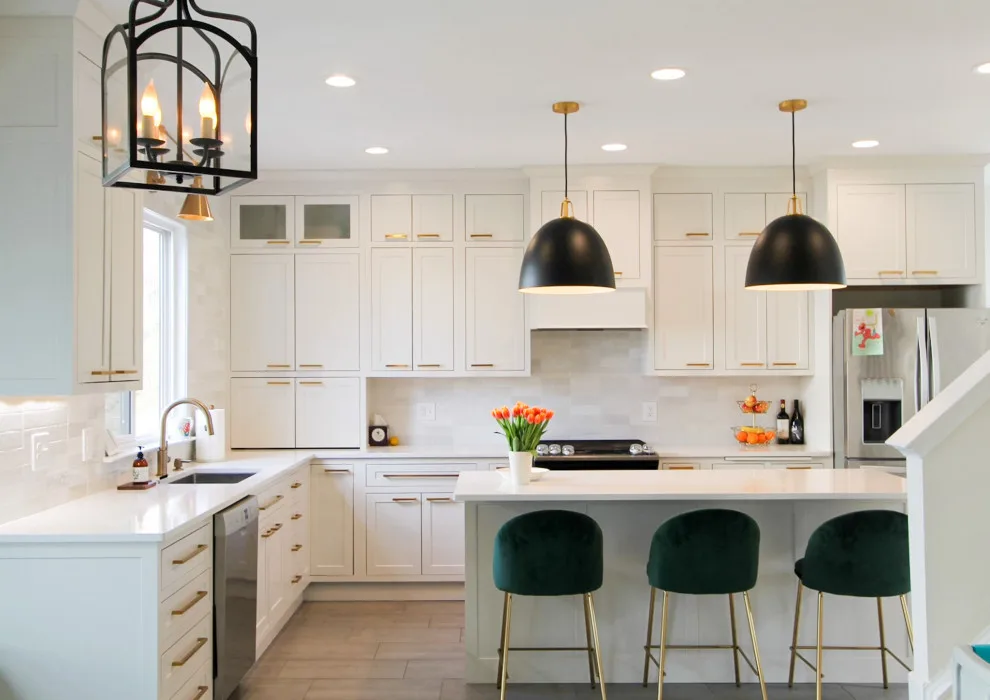 Elegant kitchen featuring recessed cabinets by Avenir Kitchen And Bath - Photo 2