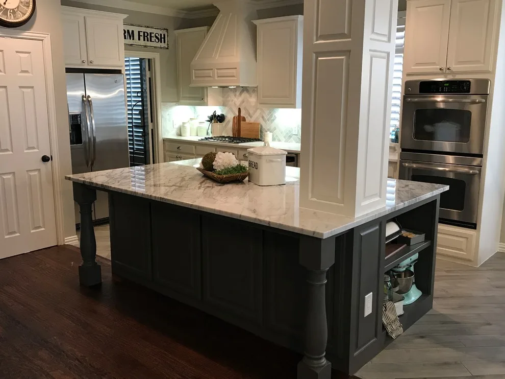 Elegant Gray and White Kitchen by James Chris Design Build, LLC. - Photo 5