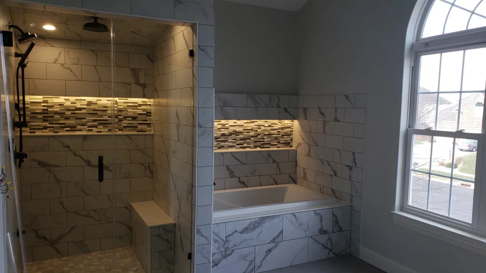 Marble Luxury Bathroom by Peoria Tile And Carpenters - Photo 3
