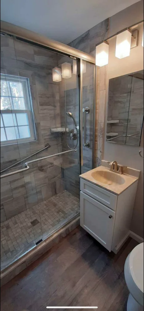 Sand-colored Tile Shower by Country Gentlemen Kitchen & Bathroom Remodeling - Photo 4