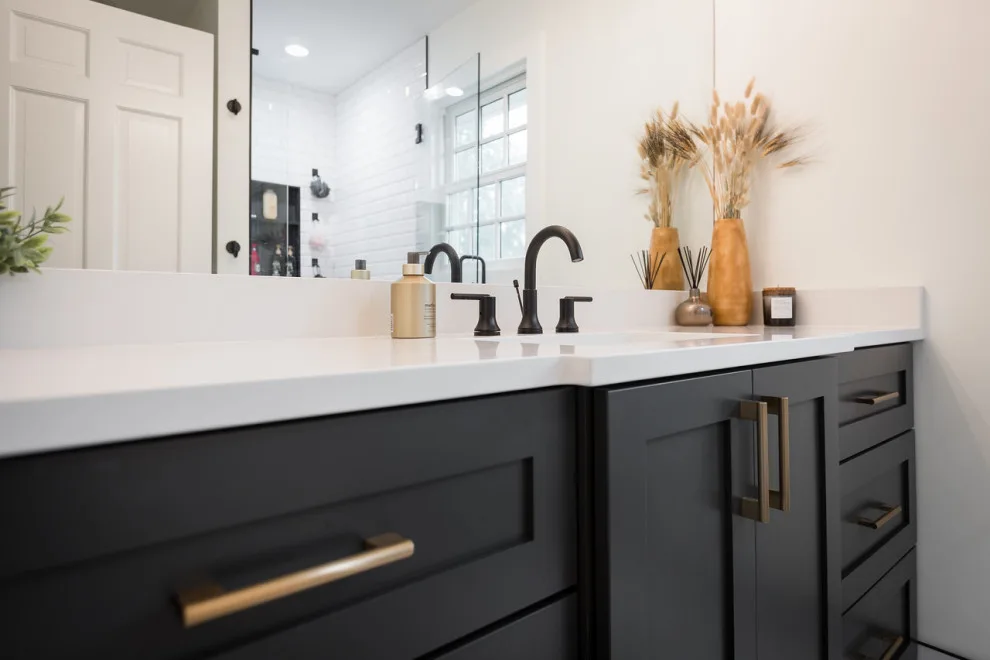 Brass and Black Bold Bathroom by NextGen Remodeling LLC - Photo 4