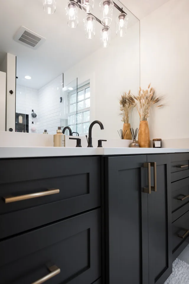 Brass and Black Bold Bathroom by NextGen Remodeling LLC - Photo 3