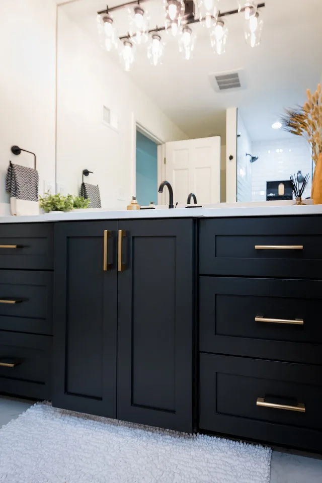 Brass and Black Bold Bathroom by NextGen Remodeling LLC - Photo 2