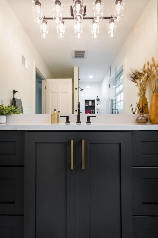 Brass and Black Bold Bathroom by NextGen Remodeling LLC - Photo 10