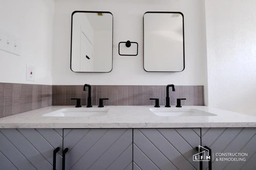 Monochrome Bathroom by LFM Construction & Remodeling - Photo 5