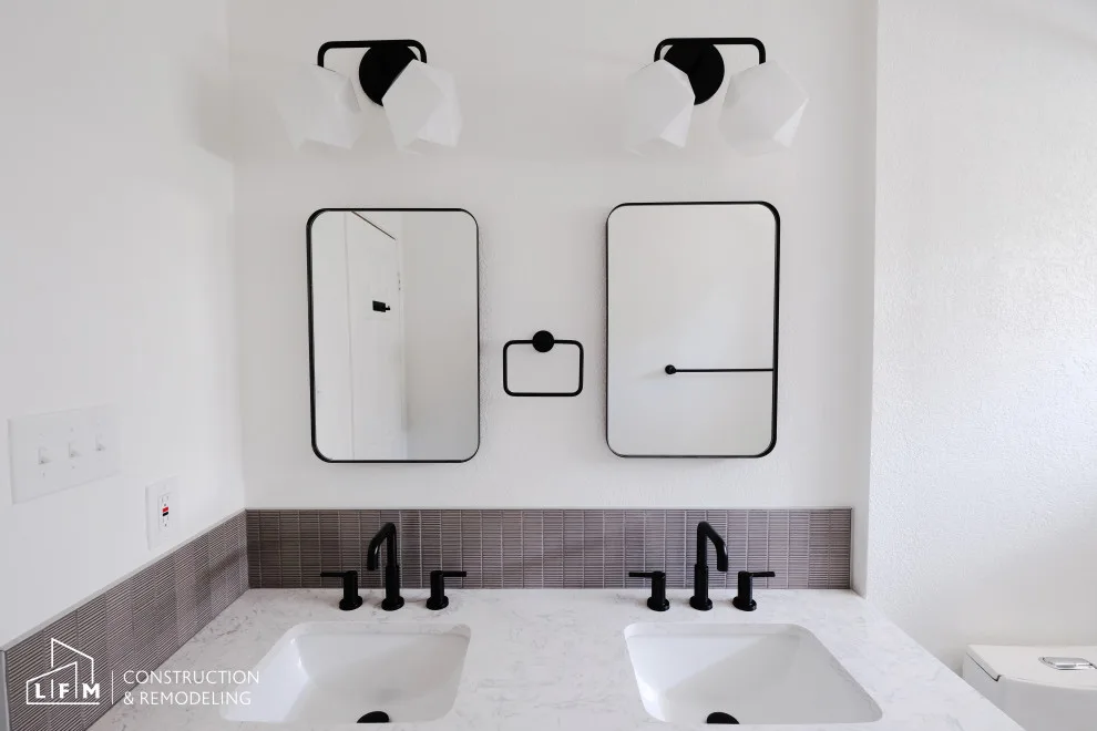 Monochrome Bathroom by LFM Construction & Remodeling - Photo 3
