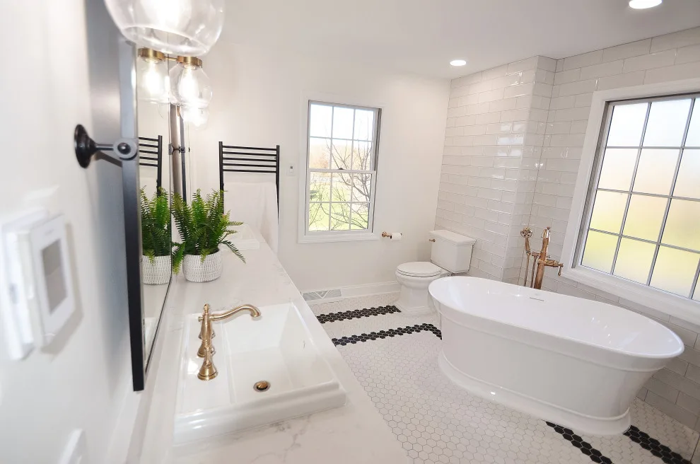 Monochrome Luxury Bathroom by Conrad Kitchen, Bath And Remodeling LLC - Photo 8