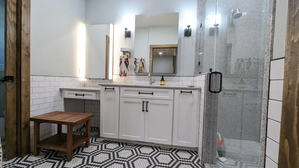 Monochrome Luxury Bathroom by Pixley Lumber, Co. - Photo 2