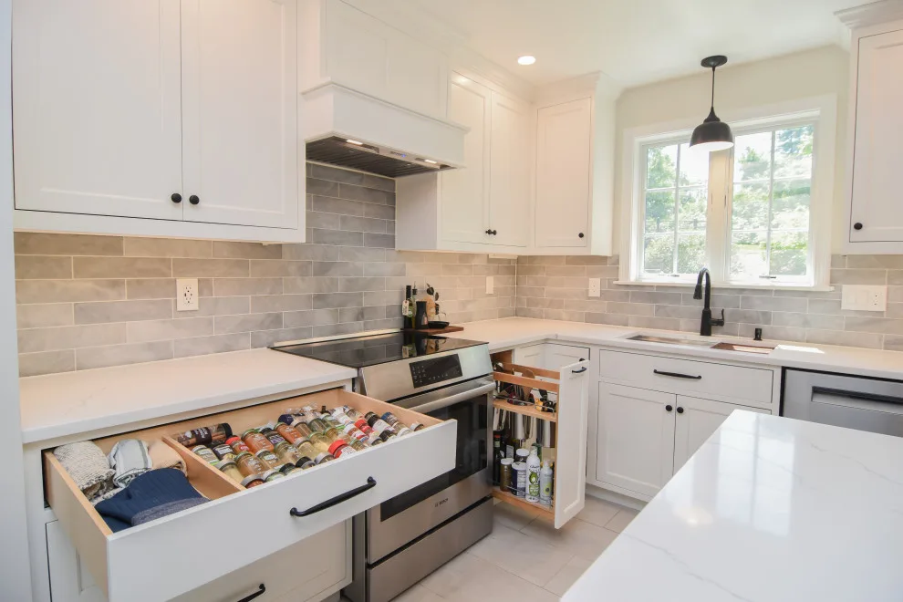 Custom Kitchen Design in Blue and White by Taylor Made Cabinets, Leominster MA - Photo 3
