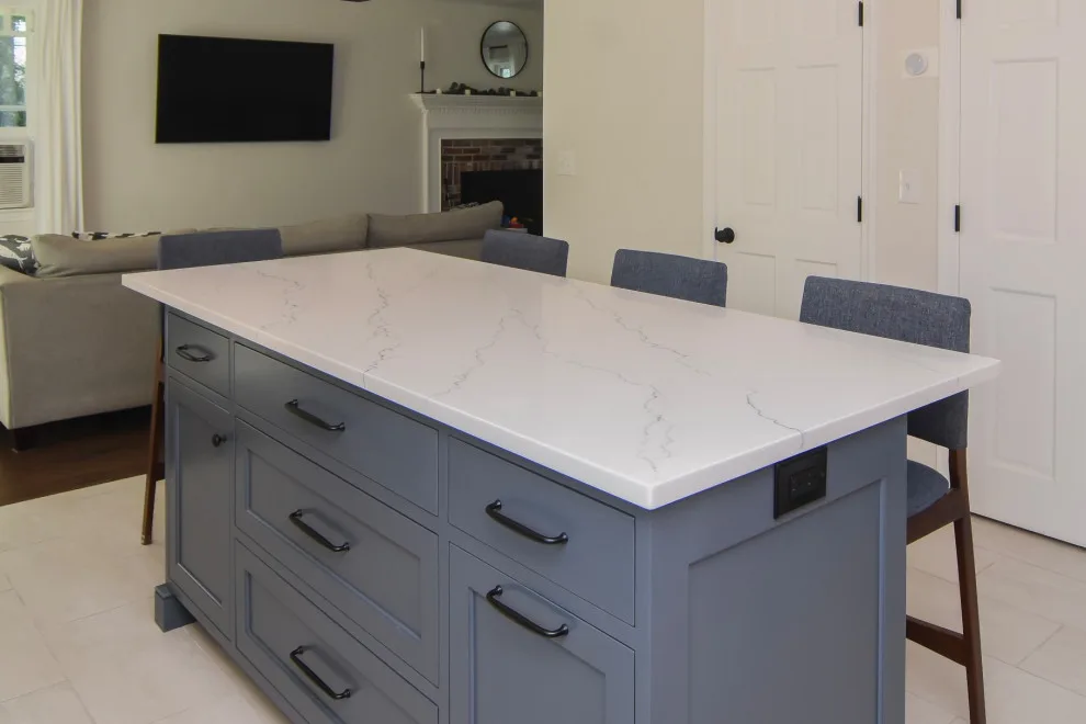 Custom Kitchen Design in Blue and White by Taylor Made Cabinets, Leominster MA - Photo 2