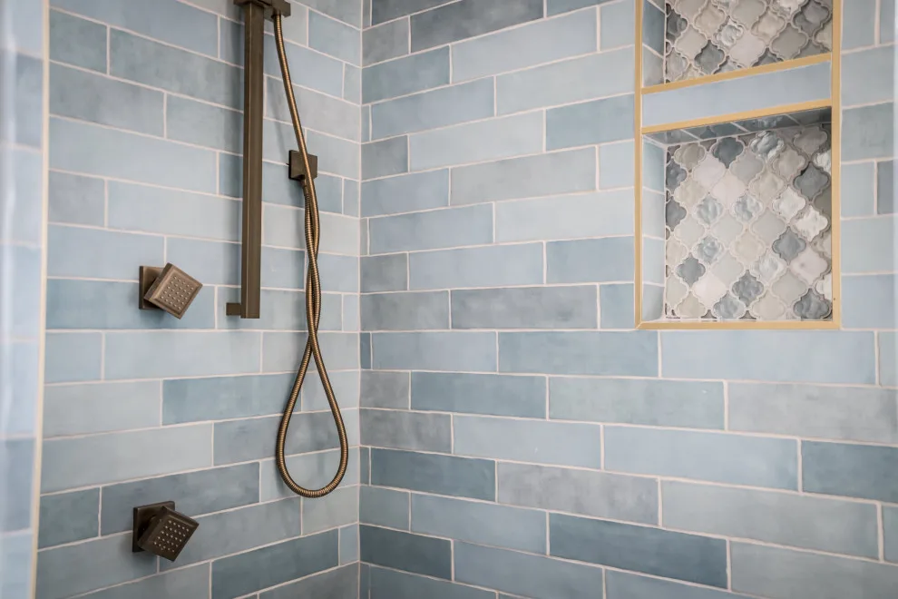 Azure and Ivory Primary Bathroom by Heritage Renovations - Photo 6