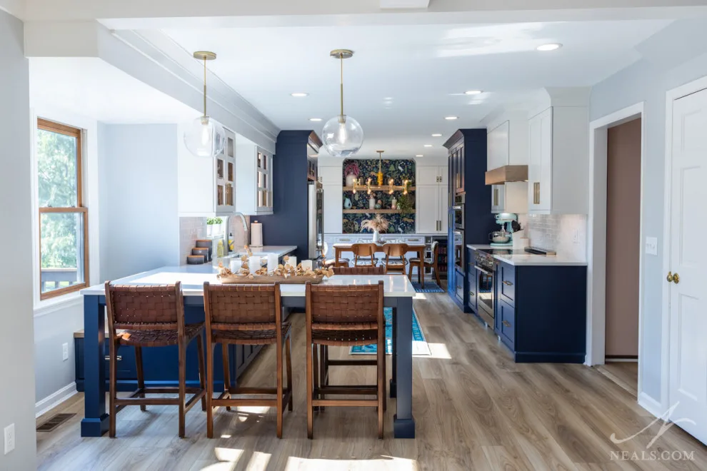 West Chester Transitional Kitchen in Blue and White by Neal's Design Remodel - Photo 6