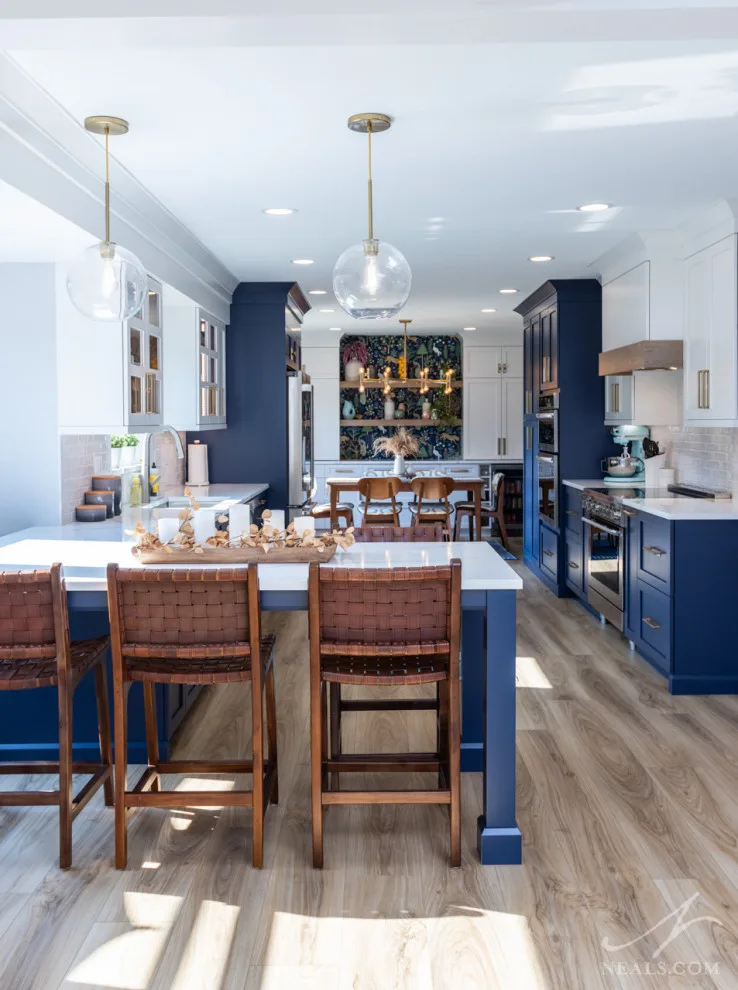 West Chester Transitional Kitchen in Blue and White by Neal's Design Remodel - Photo 11