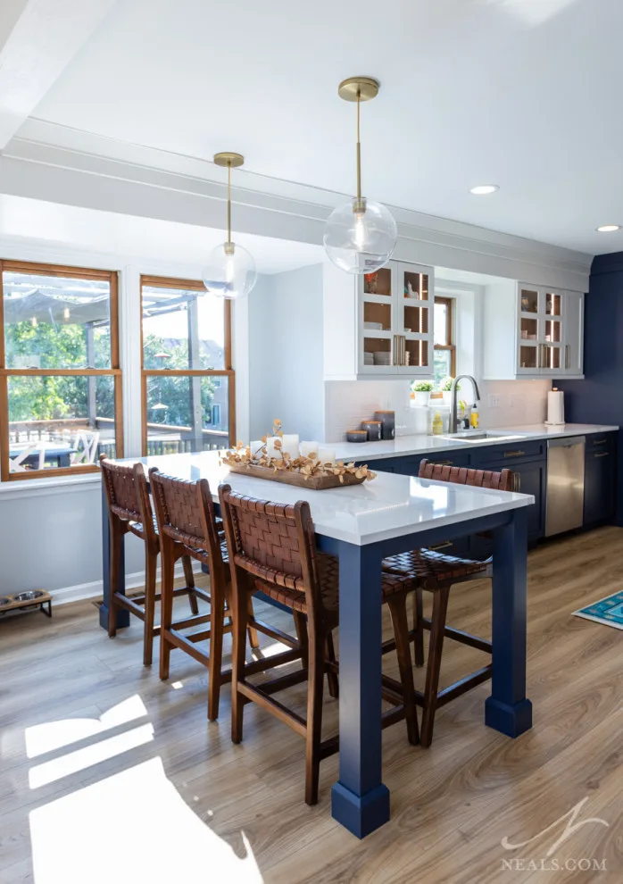 West Chester Transitional Kitchen in Blue and White by Neal's Design Remodel - Photo 8