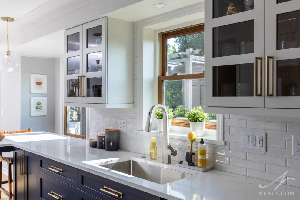 West Chester Transitional Kitchen in Blue and White by Neal's Design Remodel - Photo 14