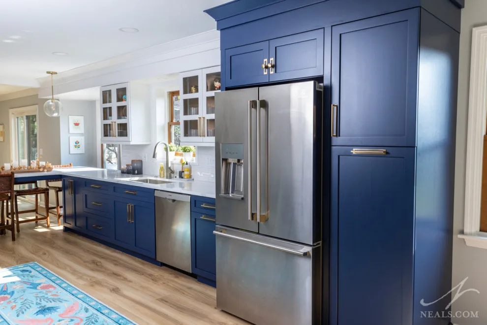 West Chester Transitional Kitchen in Blue and White by Neal's Design Remodel - Photo 4