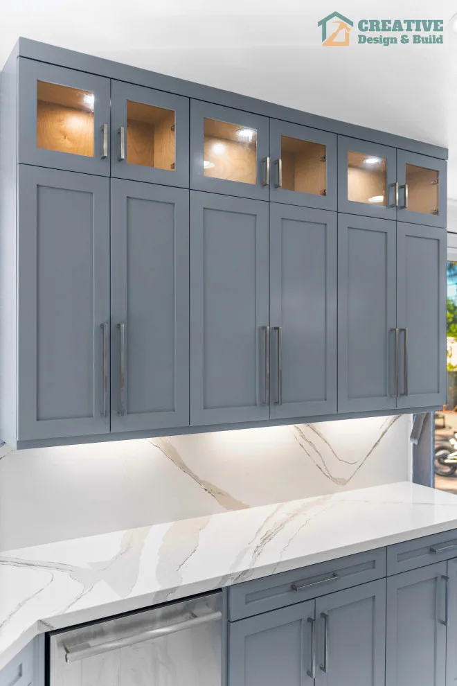 Renovation of Blue Kitchen by Creative Design & Build TX - Photo 5
