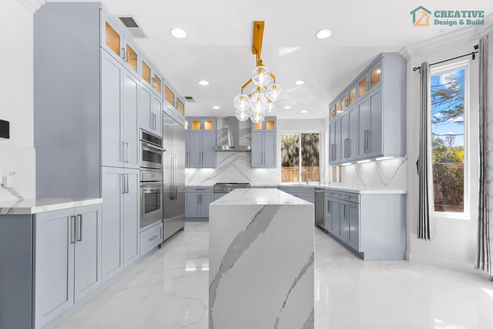 Renovation of Blue Kitchen by Creative Design & Build TX - Photo 12