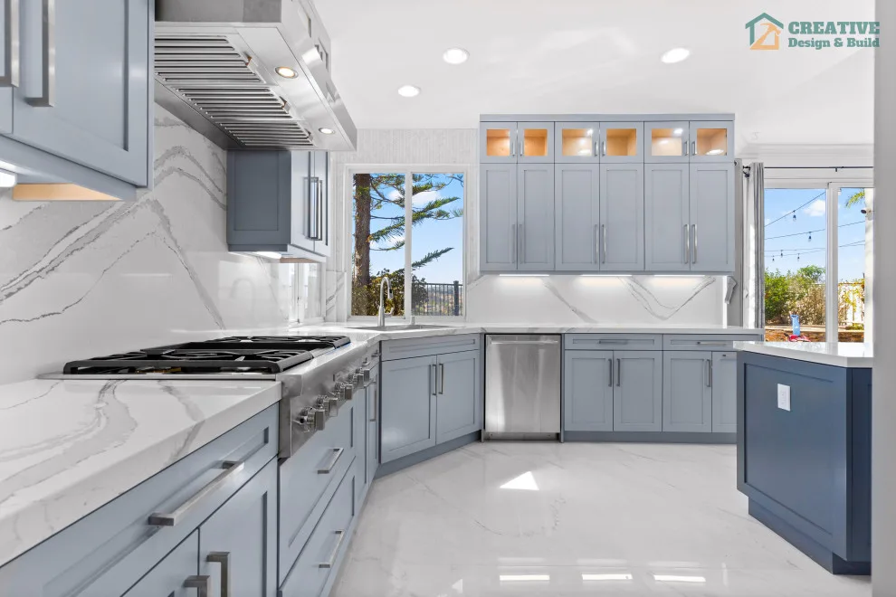 Renovation of Blue Kitchen by Creative Design & Build TX - Photo 18