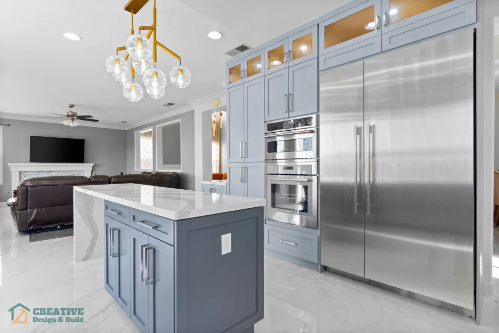 Renovation of Blue Kitchen by Creative Design & Build TX - Photo 7