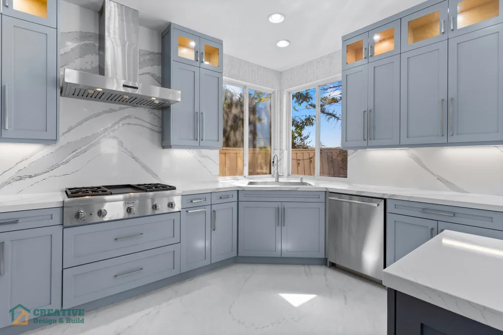 Renovation of Blue Kitchen by Creative Design & Build TX - Photo 15